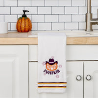 Howdy Pumpkin 2-Piece Hand Towel Set, White