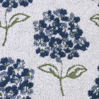 Hydrangea Jacquard 2-Piece Hand Towel Set, White/Blue