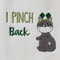 I Pinch Back 2-Piece Hand Towel Set, White