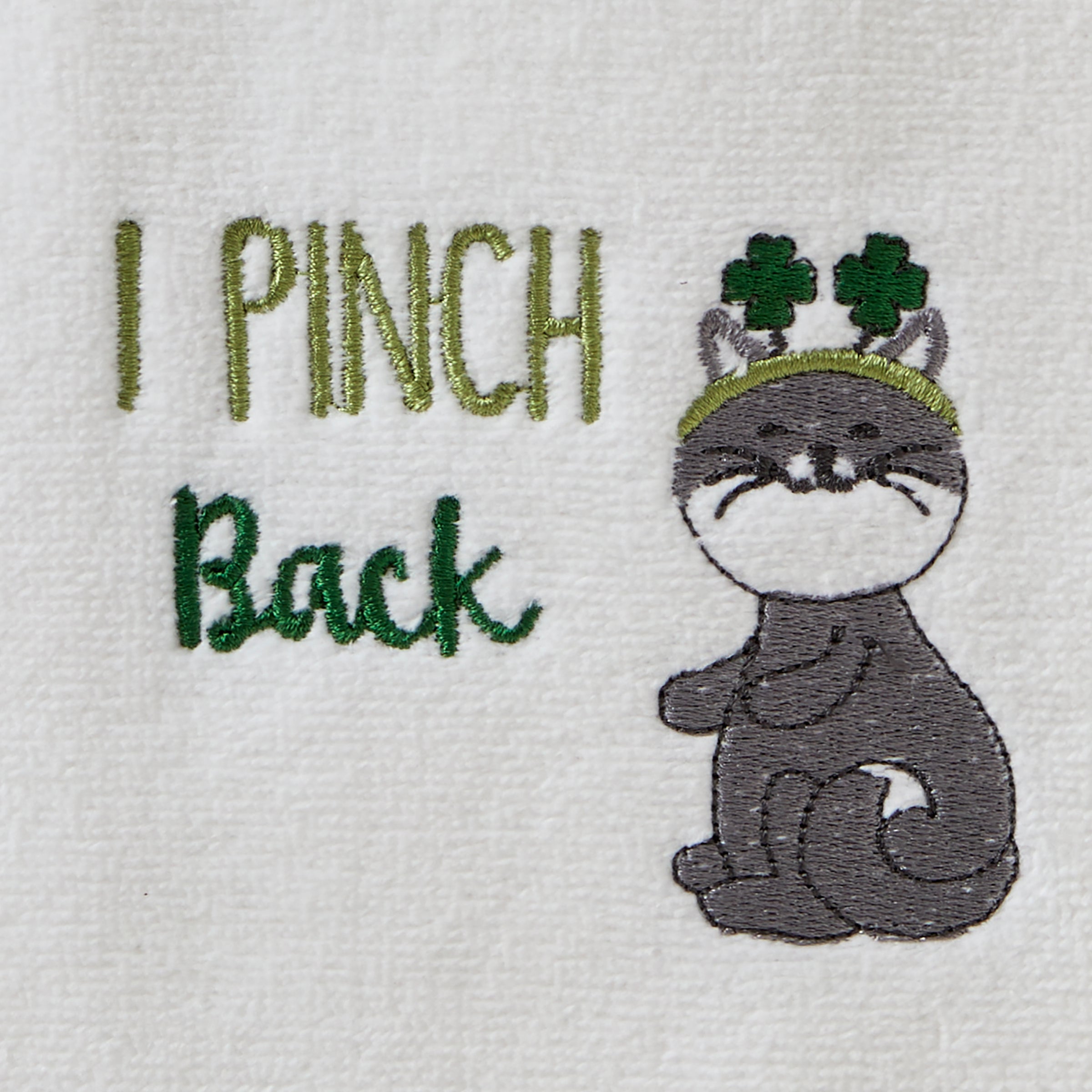 I Pinch Back 2-Piece Hand Towel Set, White