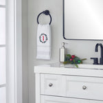 Wreath Monogram “I" 2-Piece Hand Towel Set, White