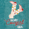 In My Cowgirl Era 2-Piece Hand Towel Set, Teal/Multi