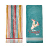In My Cowgirl Era 2-Piece Hand Towel Set, Teal/Multi