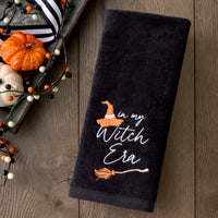 In My Witch Era 2-Piece Hand Towel Set, Black