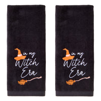 In My Witch Era 2-Piece Hand Towel Set, Black