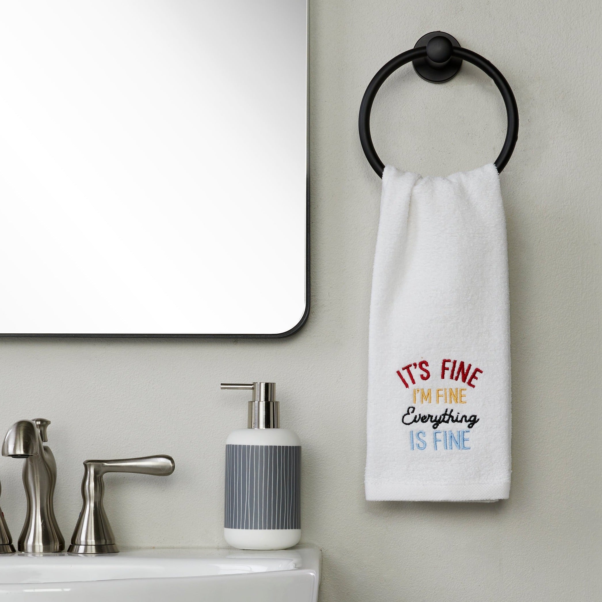 It's Fine 2-Piece Hand Towel Set, White