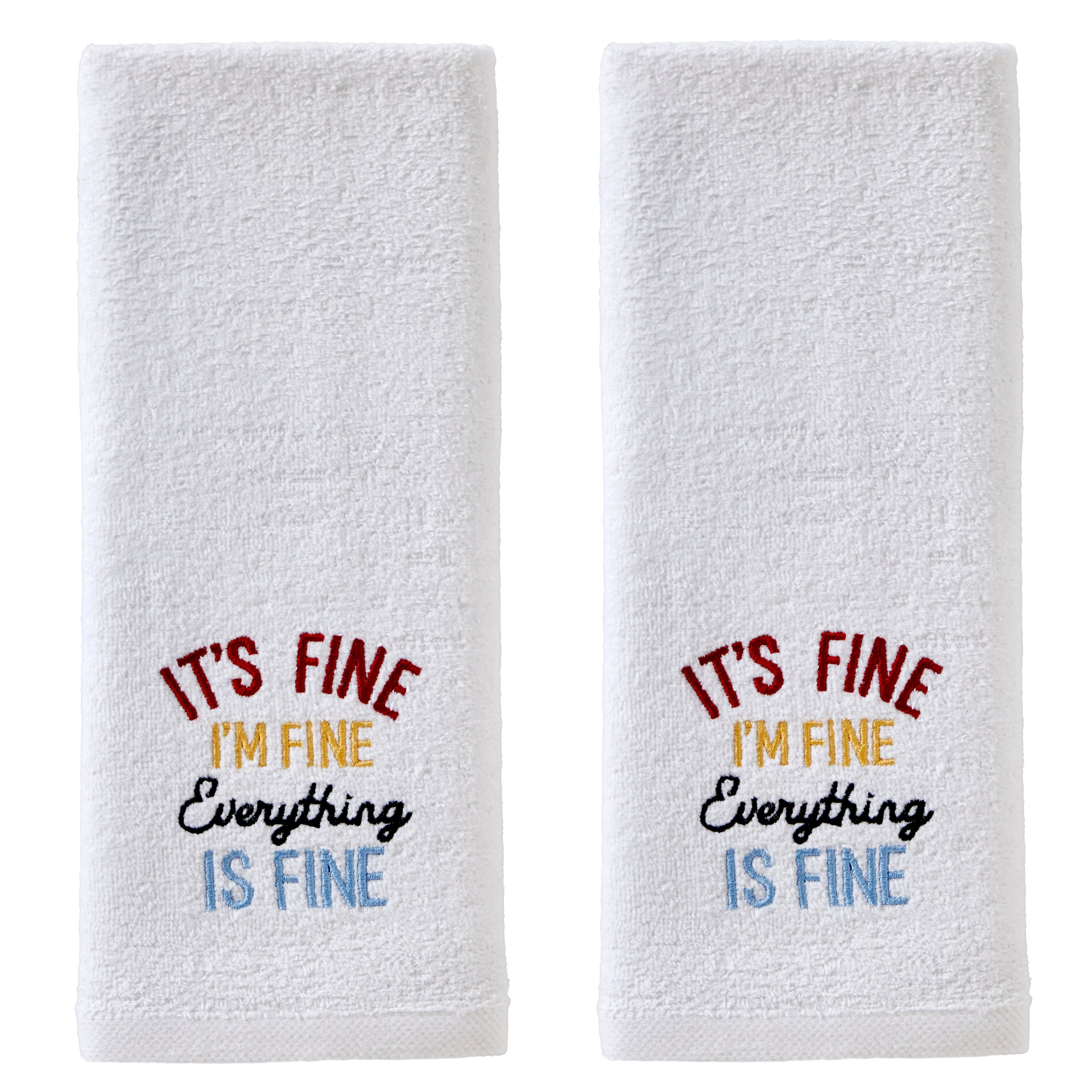 It's Fine 2-Piece Hand Towel Set, White