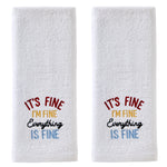 It's Fine 2-Piece Hand Towel Set, White