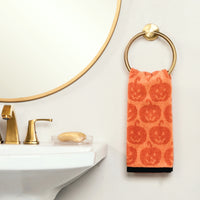 Jack-O-Lantern Jacquard 2-Piece Hand Towel Set, Orange