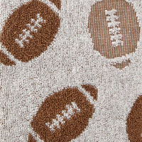 Football Jacquard 2-Piece Hand Towel Set, Brown