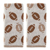 Football Jacquard 2-Piece Hand Towel Set, Brown