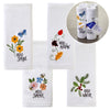 Hello Seasons 3D Embellished 4-Piece Hand Towel Set, White