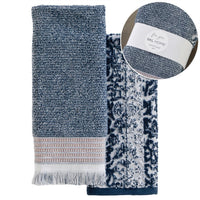 Lincoln Park 2-Piece Turkish Cotton Hand Towel Gift Set, Navy
