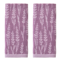 Lavender Silhouette 2-Piece Hand Towel Set, Purple
