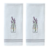 Lavender 2-Piece Hand Towel Set, White