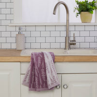 Lavender Silhouette 2-Piece Hand Towel Set, Purple