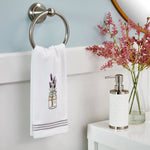 Lavender 2-Piece Hand Towel Set, White