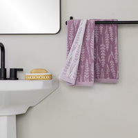 Lavender Silhouette 2-Piece Hand Towel Set, Purple