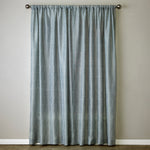 Leaf Damask Window Panel Pair, Mineral Blue, 56" x 63"