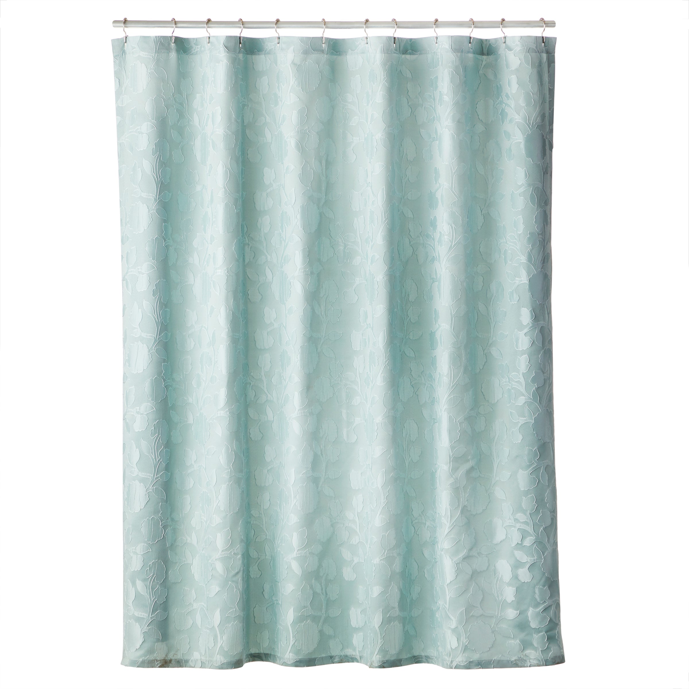 Vern Yip by SKL Home Leaf Silhouette Fabric Shower Curtain, Aqua
