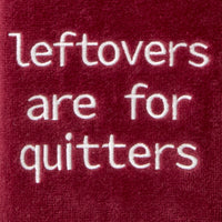 Leftovers Quitters 2-Piece Hand Towel Set, Wine