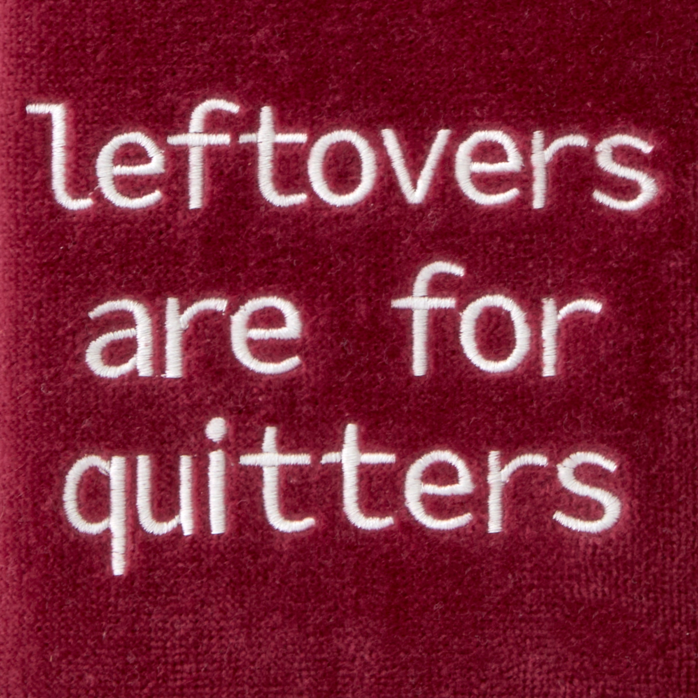 Leftovers Quitters 2-Piece Hand Towel Set, Wine