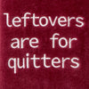 Leftovers Quitters 2-Piece Hand Towel Set, Wine