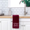 Leftovers Quitters 2-Piece Hand Towel Set, Wine