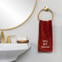 Let's Get Basted 2-Piece Hand Towel Set, Spice