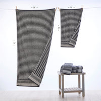 Lewis Jacquard Bath Towel, Black/Linen