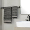 Lewis Jacquard Bath Towel, Black/Linen