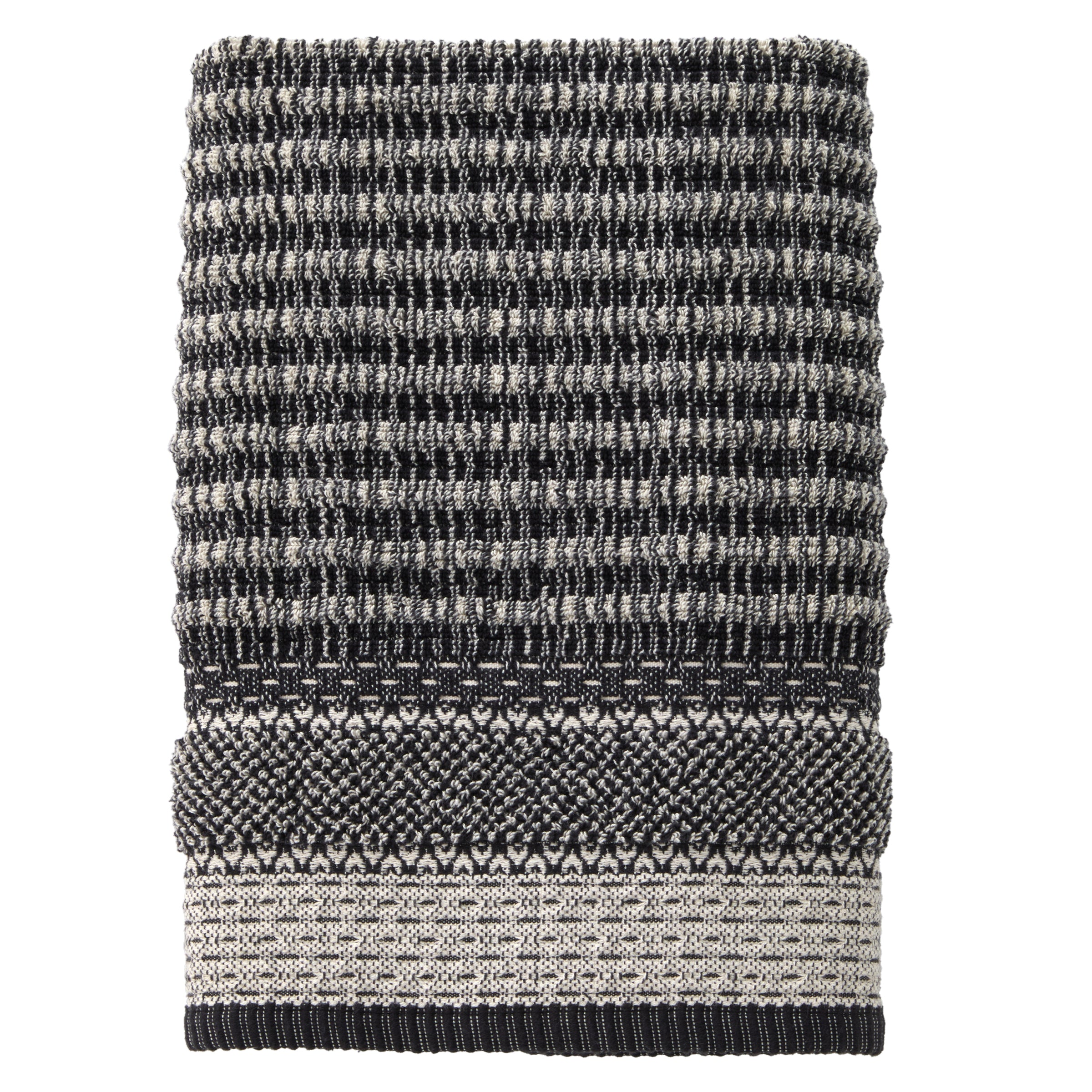 Lewis Jacquard Bath Towel, Black/Linen