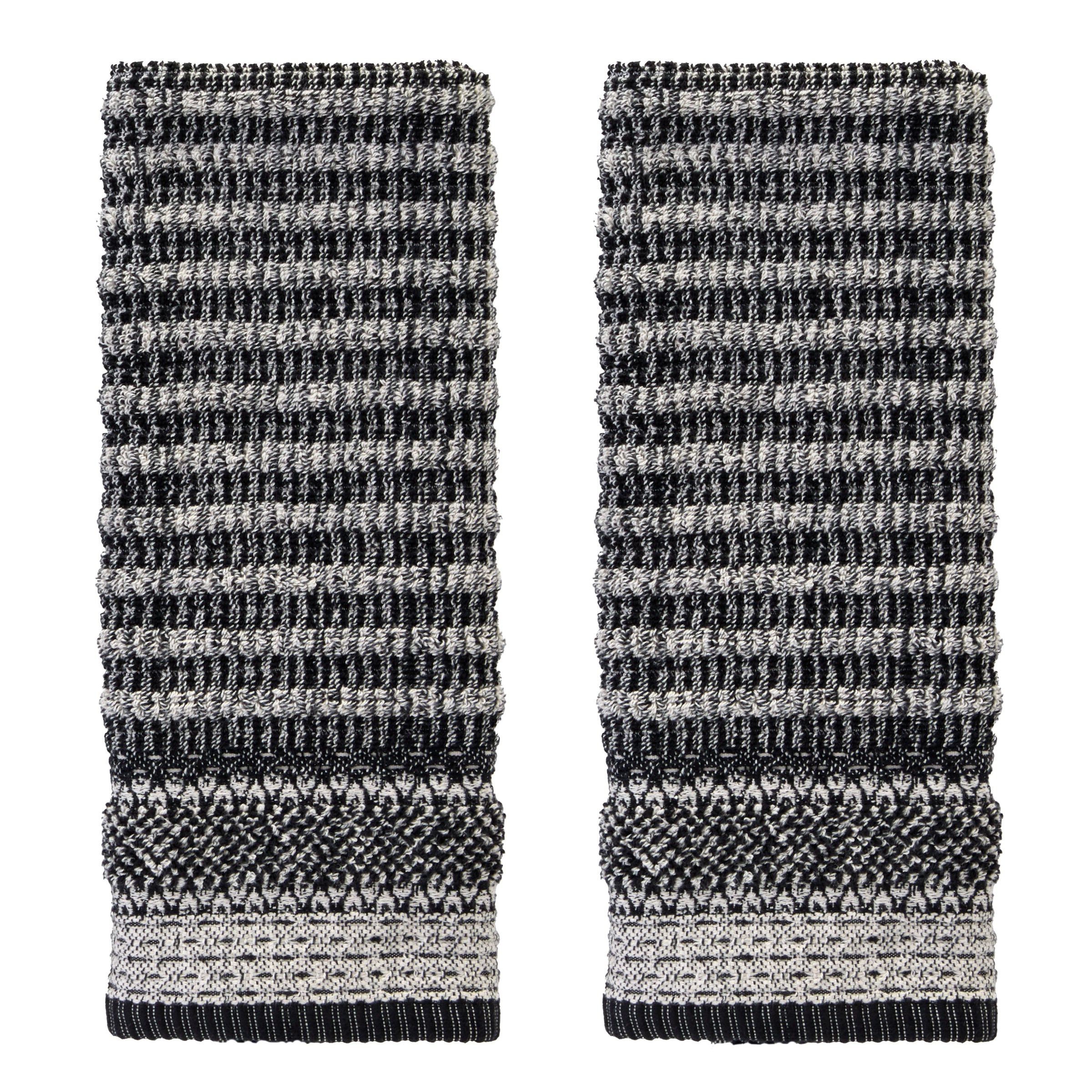 Lewis Jacquard 2-Piece Hand Towel Set, Black/Linen