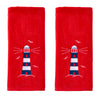 Lighthouse 2-Piece Hand Towel Set, Red