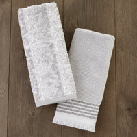 Lincoln Park 2-Piece Turkish Cotton Hand Towel Gift Set, Gray