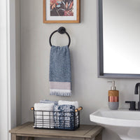 Lincoln Park 2-Piece Turkish Cotton Hand Towel Gift Set, Navy