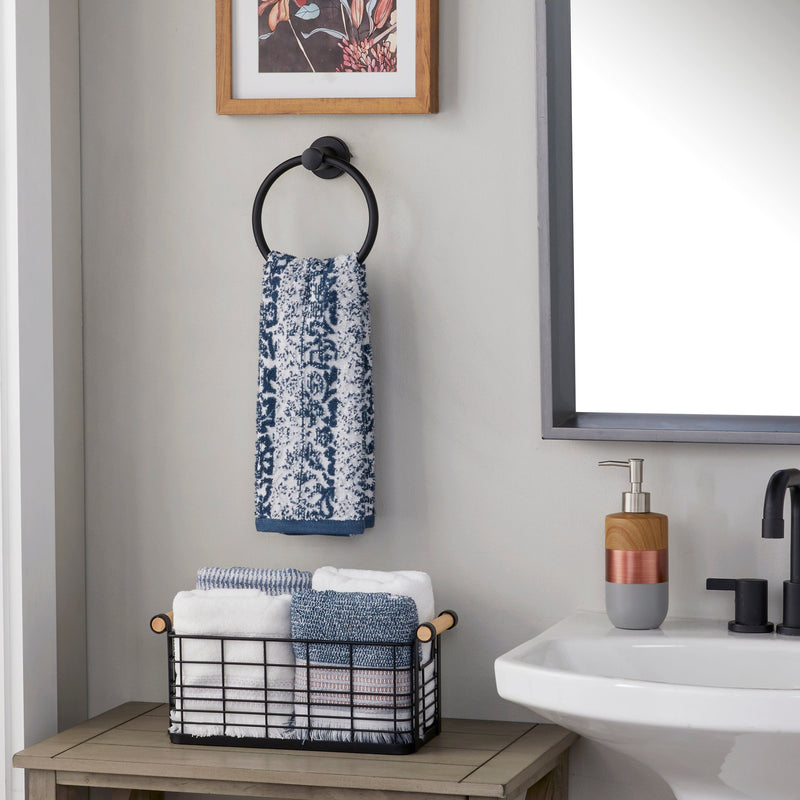 Lincoln Park 2-Piece Turkish Cotton Hand Towel Gift Set, Navy