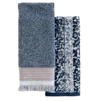 Lincoln Park 2-Piece Turkish Cotton Hand Towel Gift Set, Navy