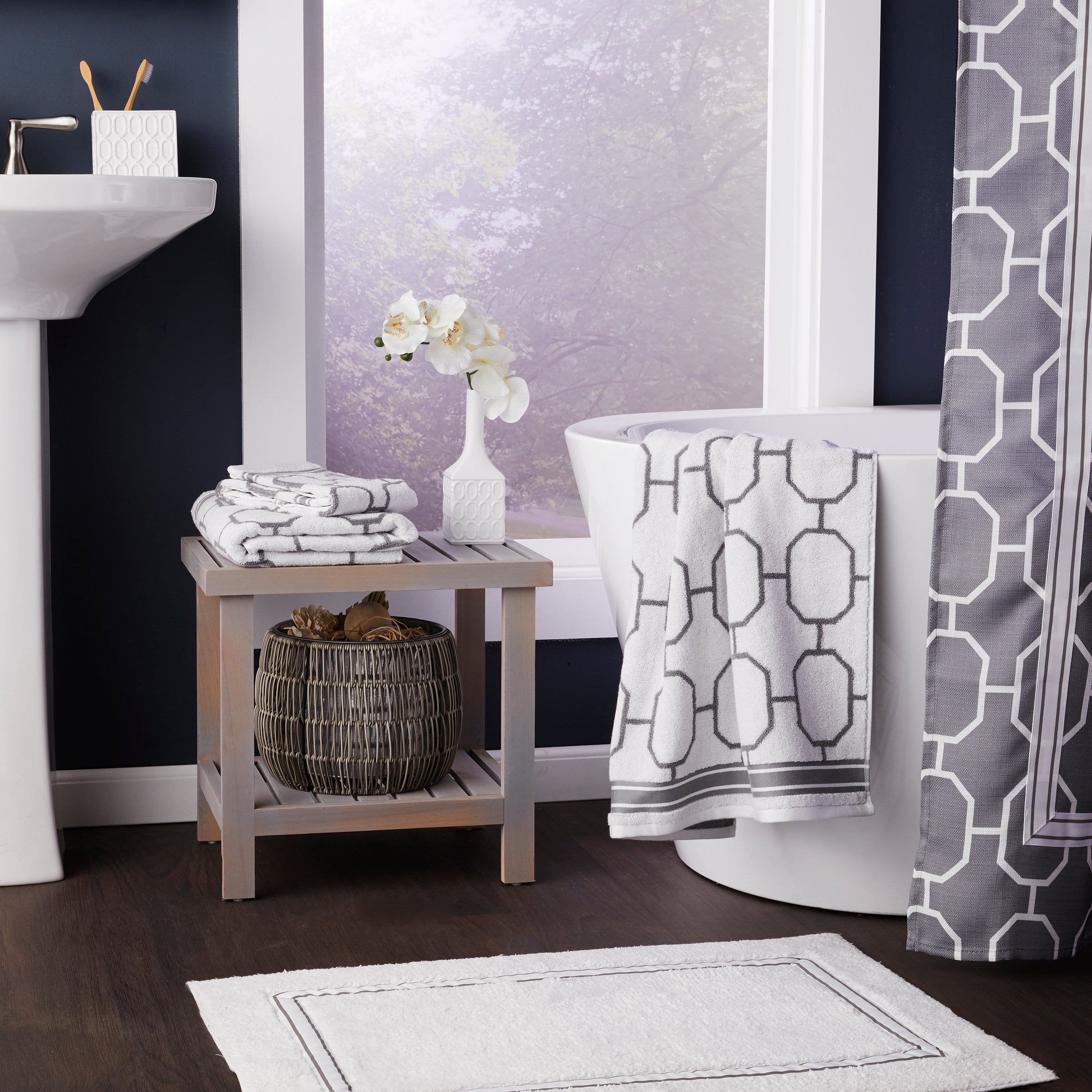 Vern Yip by SKL Home Lithgow Cotton Tufted Rug, White