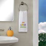 Live Love Pickleball 2-Piece Hand Towel Set, White