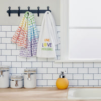 Live Love Pickleball 2-Piece Hand Towel Set, White
