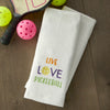 Live Love Pickleball 2-Piece Hand Towel Set, White