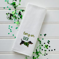 Long On Luck 2-Piece Hand Towel Set, White