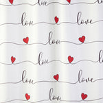 Love Script Shower Curtain, White/Multi