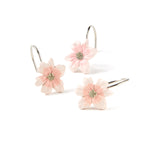 Misty Flower Shower Curtain Hooks, Pink/Multi