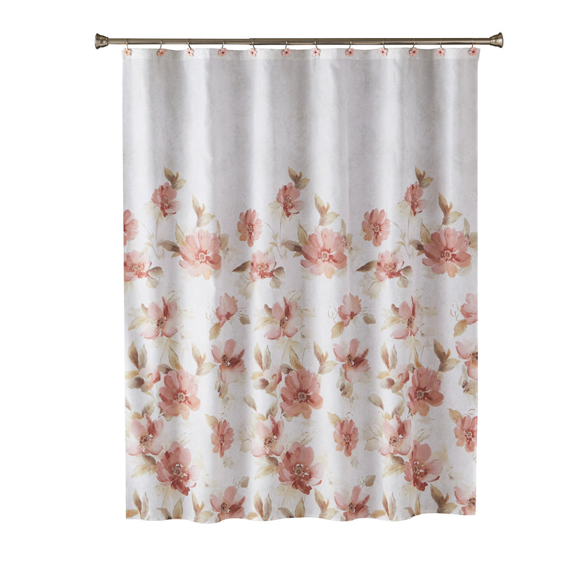 Misty Floral Shower Curtain, Pink/Multi