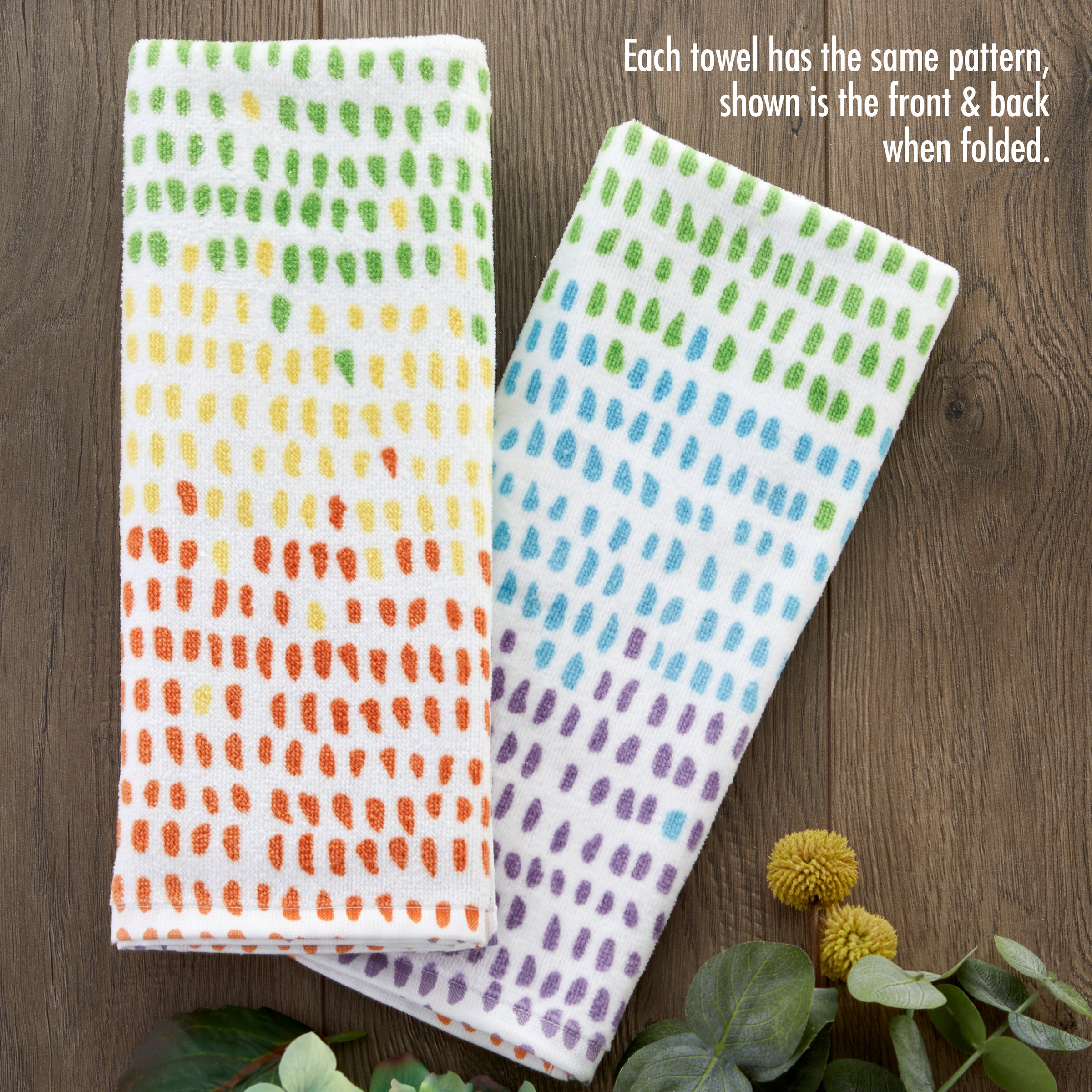 Mad Dash 2-Piece Hand Towel Set, Multi