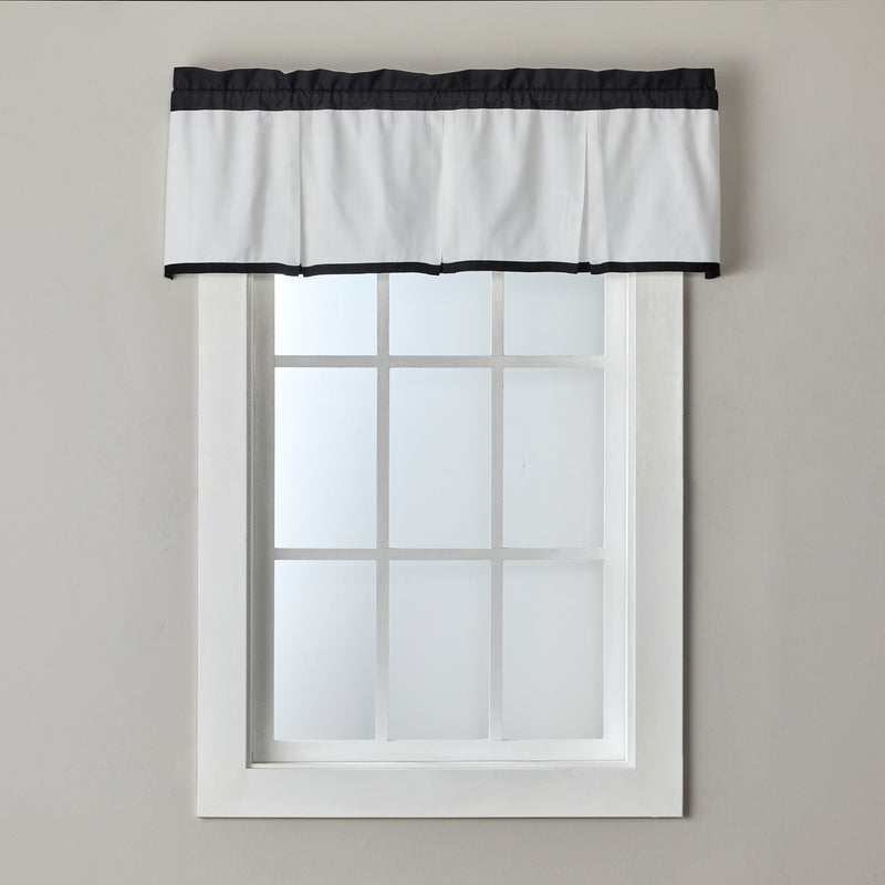 Marrisa Window Valance, Black, 48" x 13"