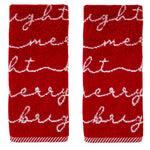 Merry And Bright 2-Piece Hand Towel Set, Red