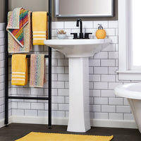 Mid-Century 2-Piece Hand Towel Set, Yellow